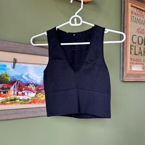 Dynamite Black V-Neck Tank Top